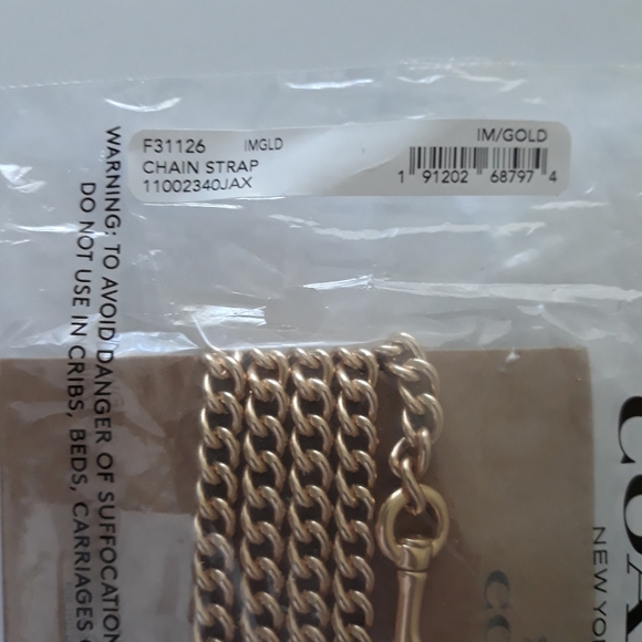 (New) Coach Chain Handbag Strap - Picture 4 of 5